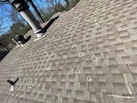 Roof-with-hail-damage in Iowa